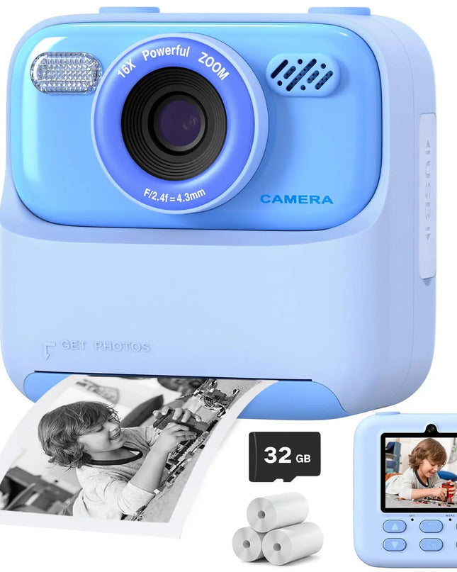 Kolorowy aparat dla dzieci z funkcją selfie HD i pamięcią 32 GB – natychmiastowe drukowanie i kreatywne funkcje dla dzieci 3