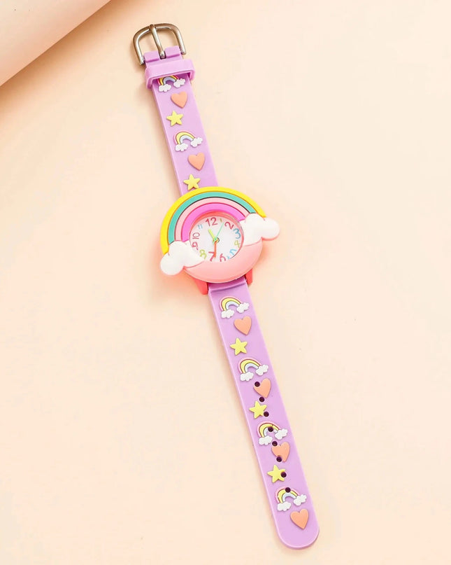 Kolorowy zegarek dla dzieci dla chłopców z motywem kreskówkowym – wygodny silikonowy pasek, mechanizm kwarcowy, wodoodporność 6