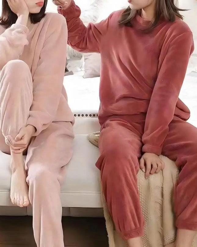 Komfortowy polar | Komplet piżamowy z materiału przeciwzamarzaniowego na przytulne wieczory 4