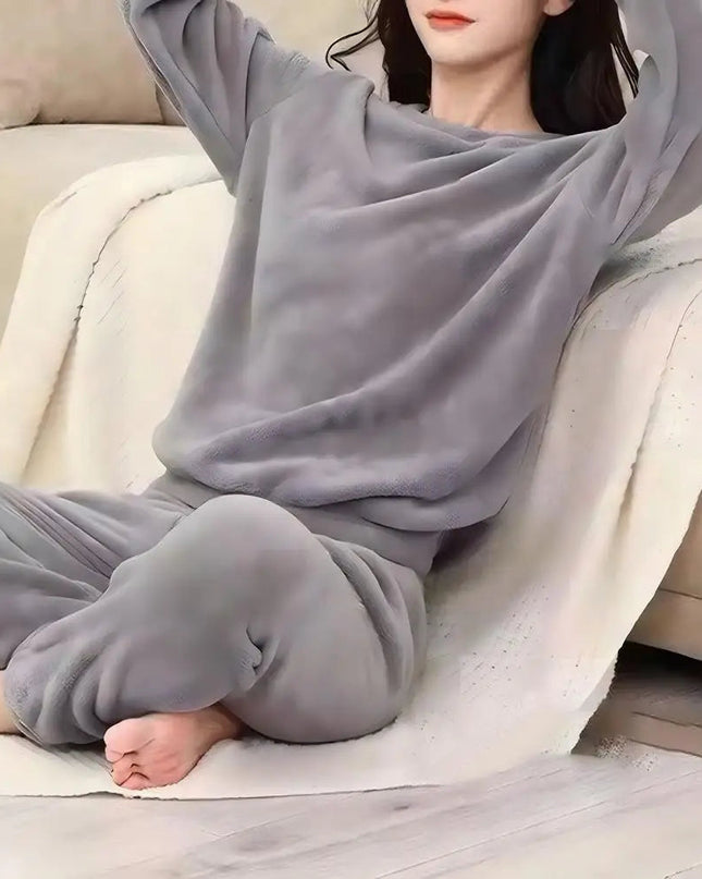 Komfortowy polar | Komplet piżamowy z materiału przeciwzamarzaniowego na przytulne wieczory 5