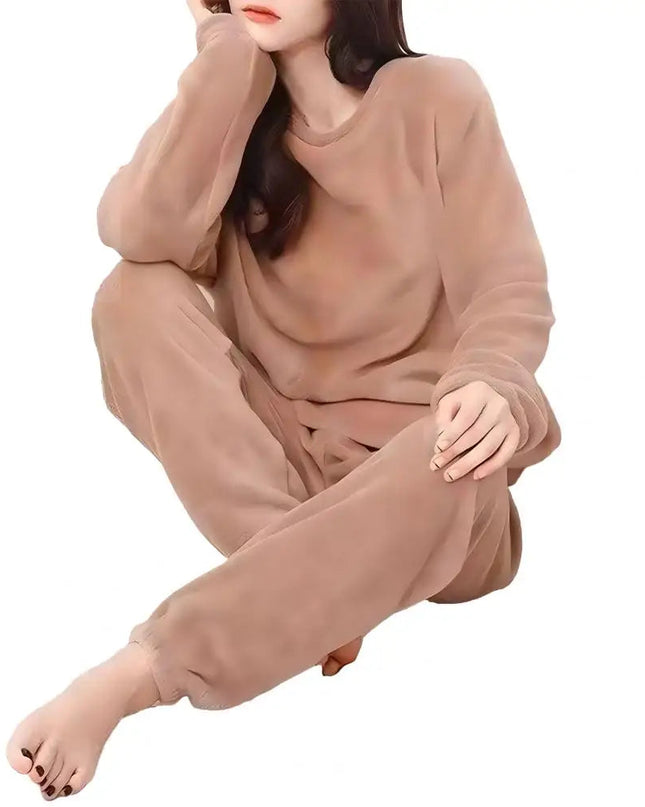 Komfortowy polar | Komplet piżamowy z materiału przeciwzamarzaniowego na przytulne wieczory 8