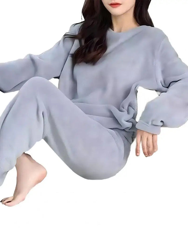 Komfortowy polar | Komplet piżamowy z materiału przeciwzamarzaniowego na przytulne wieczory 9