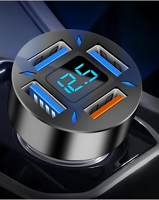 Kompaktowa podwójna ładowarka samochodowa USB z szybkim ładowaniem 66 W – idealna w podróży 1