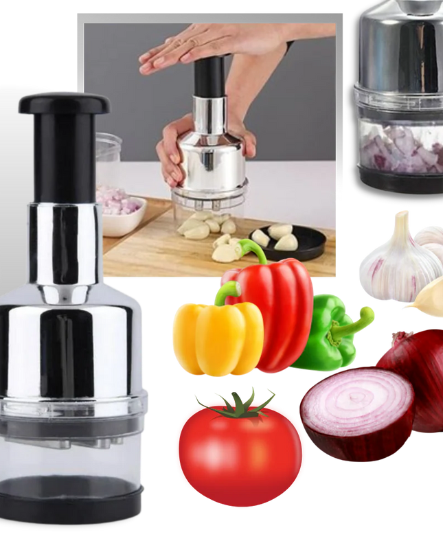 Kompaktowa siekaczka do warzyw i czosnku ze stali nierdzewnej do wydajnego gotowania 0