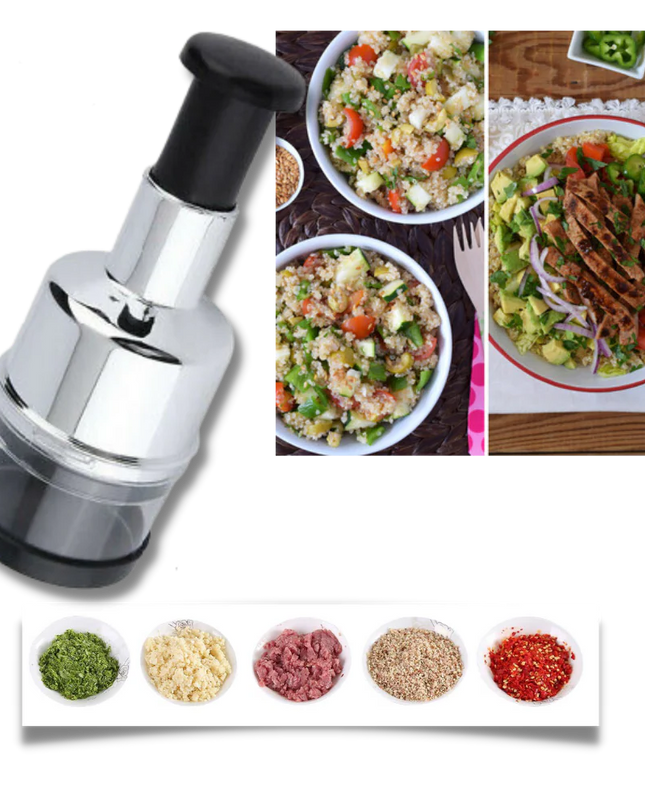 Kompaktowa siekaczka do warzyw i czosnku ze stali nierdzewnej do wydajnego gotowania 2
