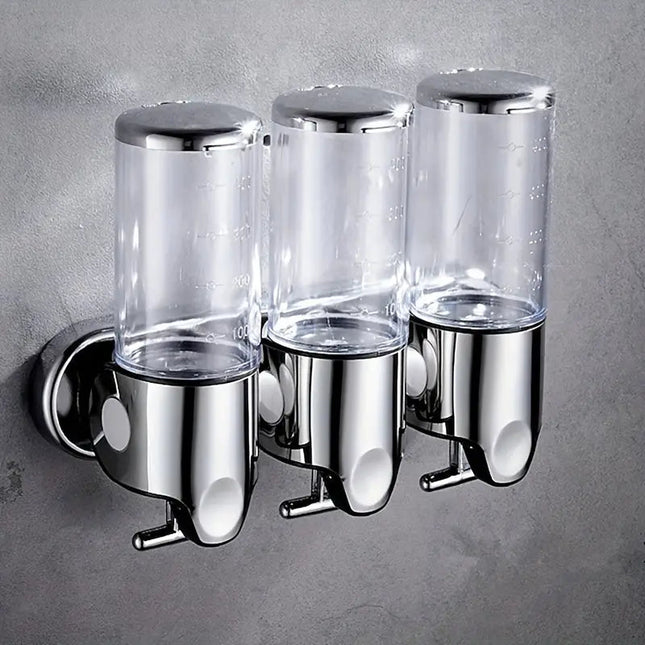 Kompaktowy System Pielęgnacji Prysznicowej z Trwałego Plastiku – Czarny, Przezroczysty, Złoty 3