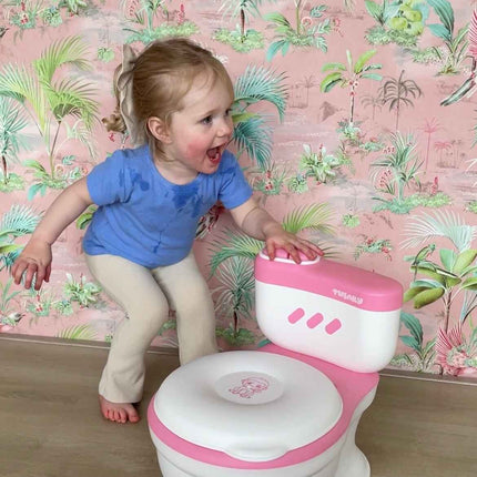Kompaktowy Trener Nocnikowy z Dźwiękiem Spłukiwania dla Dzieci – Zabawny Design, Łatwy w Użyciu, Materiał PVC 2