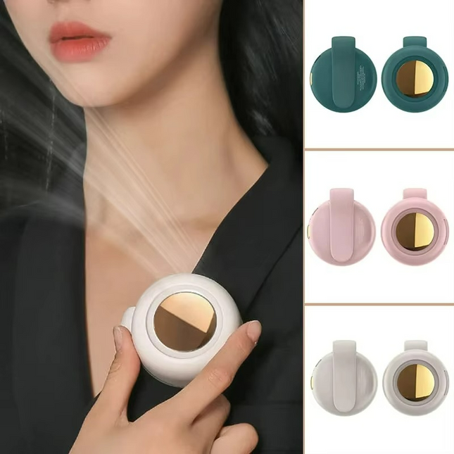 Kompaktowy Wentylator Zawieszany na Szyję i Pas – Świeżość z Klipsem 2w1 1