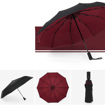 Kompaktowy Wiatroszczelny Parasol Podróżny z Automatycznym Mechanizmem – Odporność na Wiatr i Deszcz, 110 cm 10