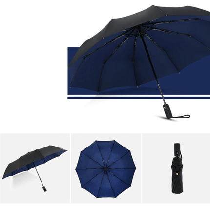 Kompaktowy Wiatroszczelny Parasol Podróżny z Automatycznym Mechanizmem – Odporność na Wiatr i Deszcz, 110 cm 11