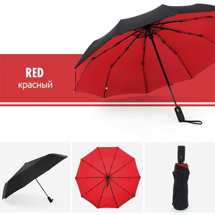 Kompaktowy Wiatroszczelny Parasol Podróżny z Automatycznym Mechanizmem – Odporność na Wiatr i Deszcz, 110 cm 6