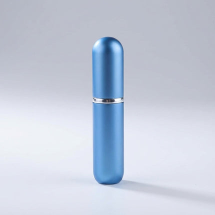 Kompaktowy zestaw 4 atomizerów do perfum z wymiennym wkładem + pompka odporna na wycieki + aluminiowe opakowanie do podróży + 5 ml każdy 2