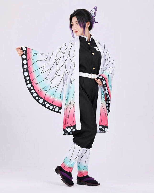 Kostium cosplay anime kimono z mieczem, idealny strój na Halloween dla dzieci i dorosłych, przedstawiający kolorowy 1