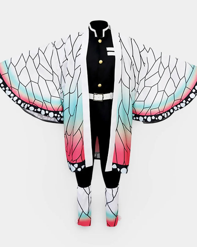 Kostium cosplay anime kimono z mieczem, idealny strój na Halloween dla dzieci i dorosłych, przedstawiający kolorowy 2
