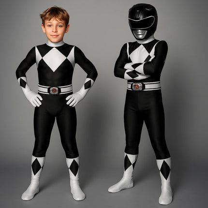Kostium superbohatera dla dzieci z odczepianym kapturem, miękki strój idealny na Halloween, w 3