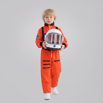 Kostium dla dzieci kosmonauty na Halloween i karnawał, srebrny kombinezon cosplay z regulowanymi rozmi 2