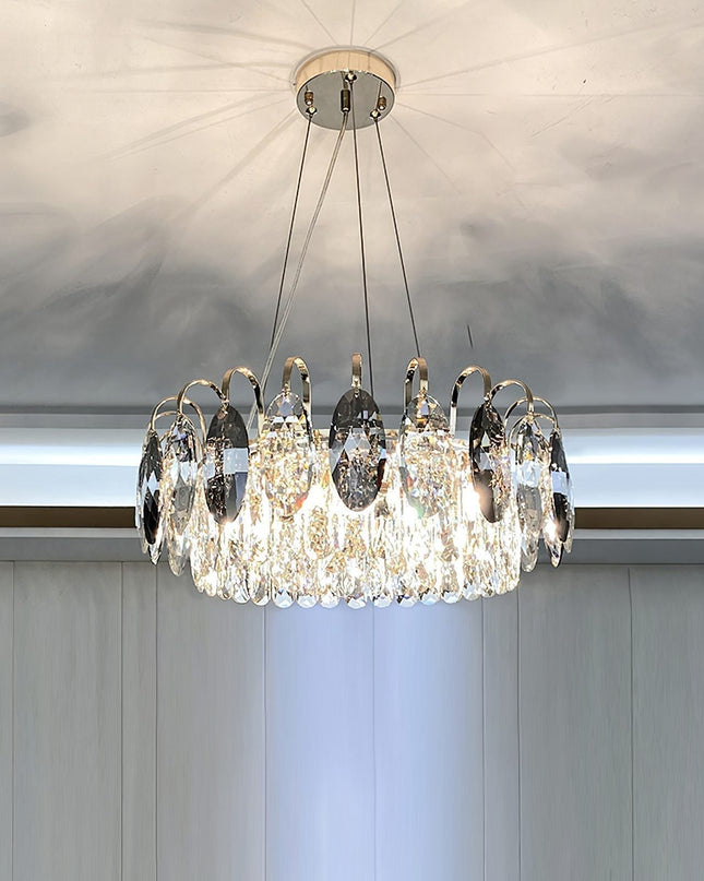 Kryształowy Żyrandol K9 w Różowym Złocie – Elegancki Żyrandol do Salonu, Sypialni i Pokoju z Możliwością Ściemniania 0