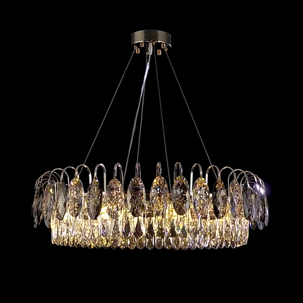 Kryształowy Żyrandol K9 w Różowym Złocie – Elegancki Żyrandol do Salonu, Sypialni i Pokoju z Możliwością Ściemniania 11