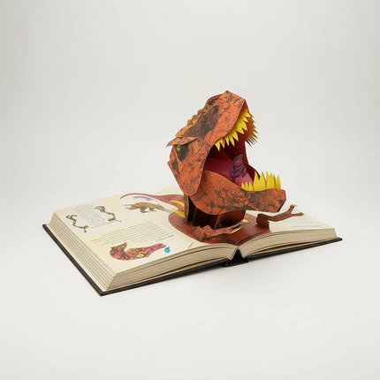 Książka 3D Pop-Up o dinozaurach dla dzieci z interaktywnymi scenami – angażująca przygoda edukacyjna z pełnokolorowymi ilustracjami 0