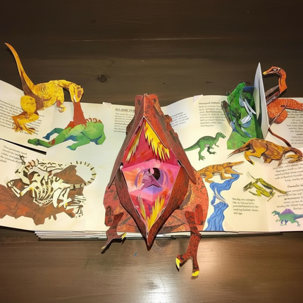 Książka 3D Pop-Up o dinozaurach dla dzieci z interaktywnymi scenami – angażująca przygoda edukacyjna z pełnokolorowymi ilustracjami 1