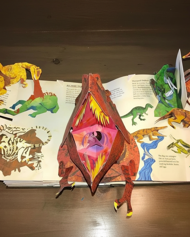 Książka 3D Pop-Up o dinozaurach dla dzieci z interaktywnymi scenami – angażująca przygoda edukacyjna z pełnokolorowymi ilustracjami 1
