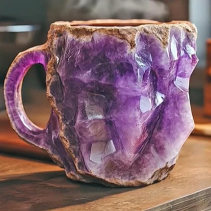 Kubek do kawy z mineralnego kryształu o pojemności 300 ml, elegancki design, unikalny styl i 1