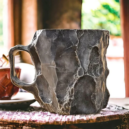 Kubek do kawy z mineralnego kryształu o pojemności 300 ml, elegancki design, unikalny styl i 2