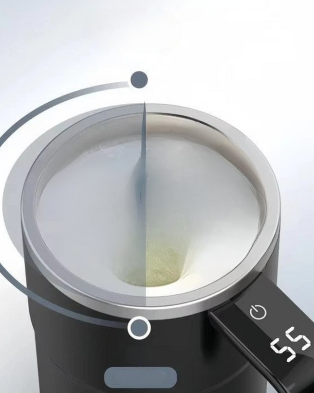 Kubek samomieszający z wyświetlaczem temperatury – 380 ml, stal nierdzewna, przenośny i szczelny, ładowany przez USB, idealny do kawy i herbaty 2