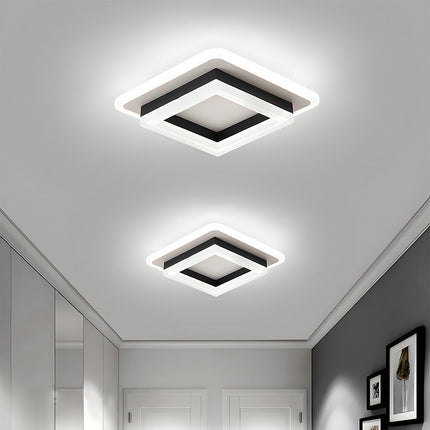 Kwadratowa Lampa Sufitowa LED Nowoczesna i Energooszczędna do Sypialni i Salonu – 1920 Lumenów, Czarna i Biała 0