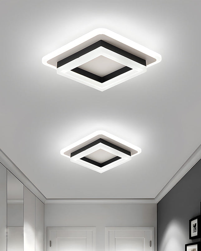 Kwadratowa Lampa Sufitowa LED Nowoczesna i Energooszczędna do Sypialni i Salonu – 1920 Lumenów, Czarna i Biała 0