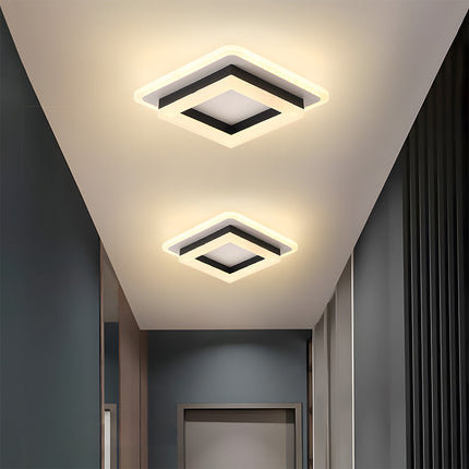 Kwadratowa Lampa Sufitowa LED Nowoczesna i Energooszczędna do Sypialni i Salonu – 1920 Lumenów, Czarna i Biała 3