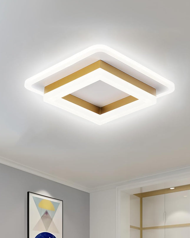 Kwadratowa Lampa Sufitowa LED Nowoczesna i Energooszczędna do Sypialni i Salonu – 1920 Lumenów, Czarna i Biała 8