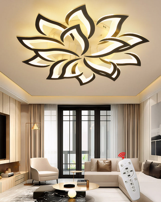 Kwiatowa Lampa Sufitowa LED 55/66 cm do Salonu i Sypialni – Elegancki Design z Wydajnością 3200 Lumenów 12