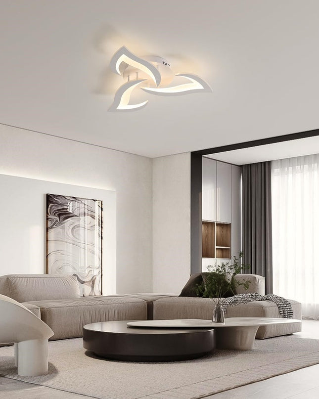 Kwiatowa Lampa Sufitowa LED 55/66 cm do Salonu i Sypialni – Elegancki Design z Wydajnością 3200 Lumenów 17