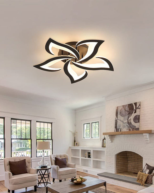Kwiatowa Lampa Sufitowa LED 55/66 cm do Salonu i Sypialni – Elegancki Design z Wydajnością 3200 Lumenów 8