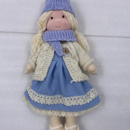 Lalka Waldorf ręcznie wykonana z ekologicznych materiałów, miękka pluszowa zabawka dla dzieci powyżej 3 roku 0