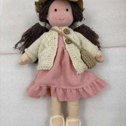 Lalka Waldorf ręcznie wykonana z ekologicznych materiałów, miękka pluszowa zabawka dla dzieci powyżej 3 roku 1