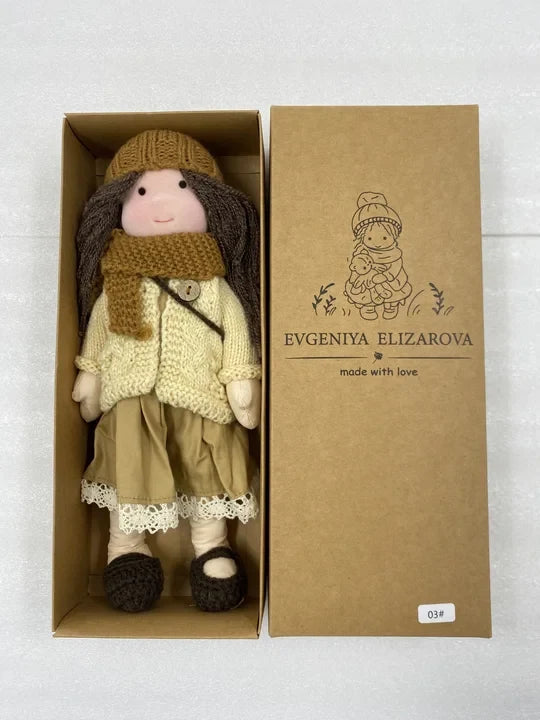 Lalka Waldorf ręcznie wykonana z ekologicznych materiałów, miękka pluszowa zabawka dla dzieci powyżej 3 roku 4