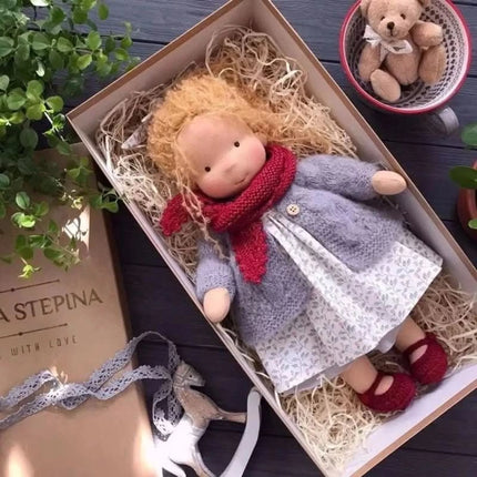Lalka Waldorf z miękkiej bawełny, ręcznie robiona dla dziewczynek, bezpieczna i inspirująca do 3