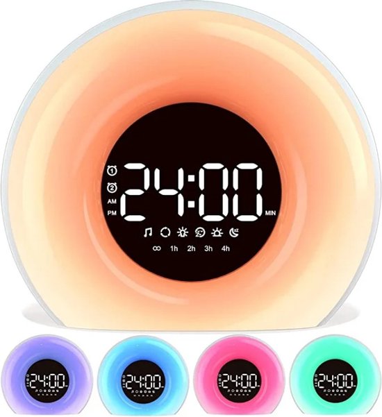 Lampa alarmowa z symulacją wschodu słońca, oferująca 25 naturalnych dźwięków, 20 3