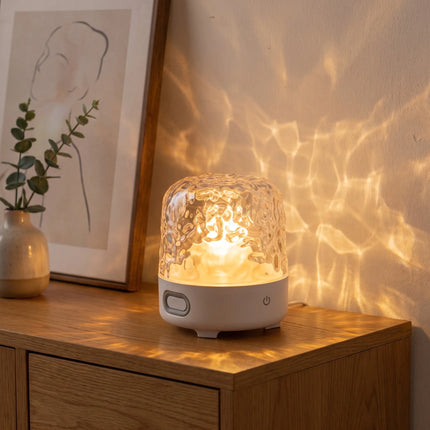 Lampa nastrojowa z głośnikiem Bluetooth, regulowane światło, szklane kryształowe wykończenie, 0