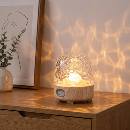 Lampa nastrojowa z głośnikiem Bluetooth, regulowane światło, szklane kryształowe wykończenie, 1