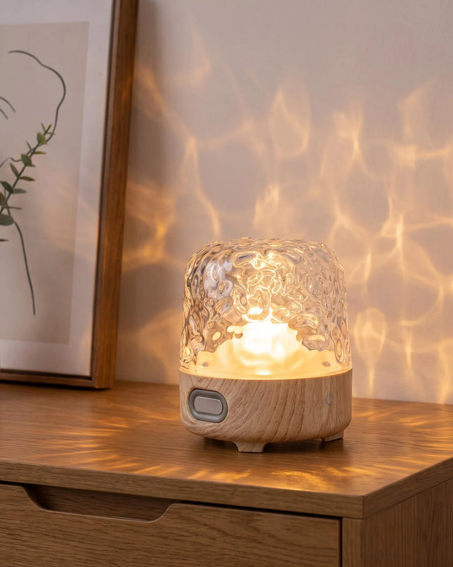 Lampa nastrojowa z głośnikiem Bluetooth, regulowane światło, szklane kryształowe wykończenie, 1