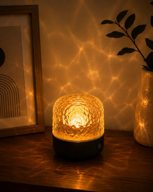Lampa nastrojowa z głośnikiem Bluetooth, regulowane światło, szklane kryształowe wykończenie, 3