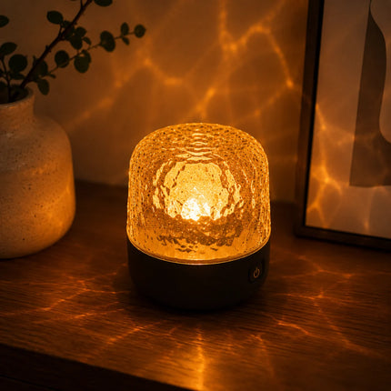 Lampa nastrojowa z głośnikiem Bluetooth, regulowane światło, szklane kryształowe wykończenie, 5
