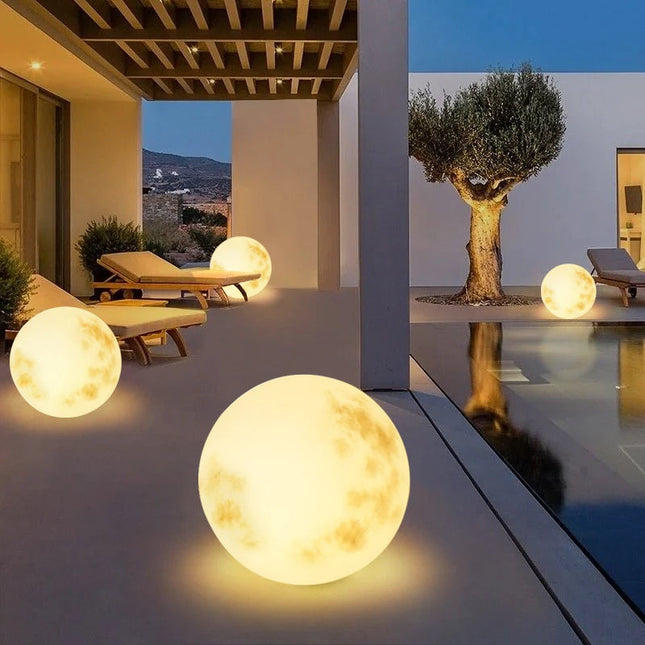 Lampa Ogrodowa Księżycowa LED – Nowoczesna Lampa Stojąca do Ogrodu w Różnych Rozmiarach z Energooszczędnym Oświetleniem 3