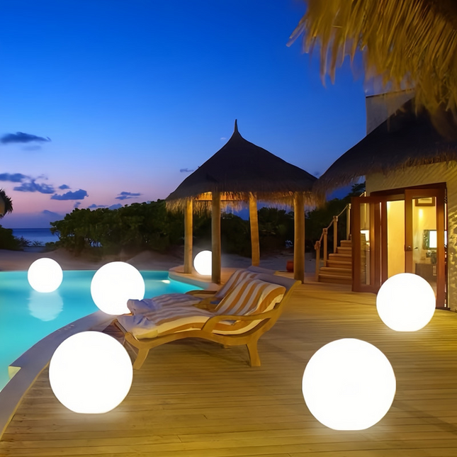 Lampa Ogrodowa Kula LED Solarna 15-60 cm – Nowoczesna, Odporna na Warunki Atmosferyczne, Automatyczne Światło do Ogrodu 3