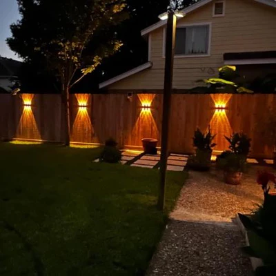 Lampa Ogrodowa Solarna Up Down – Nowoczesna Stojąca Lampa do Ogrodu, Ekologiczne Oświetlenie, 300 lm, Czarna 5