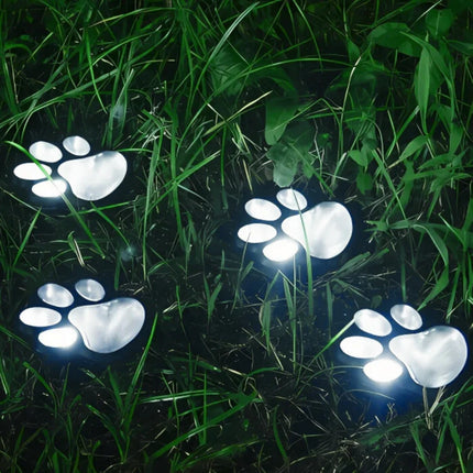 Lampa ogrodowa solarna w kształcie łapki z ciepłym i zimnym światłem, zestaw 3 sztuk 3