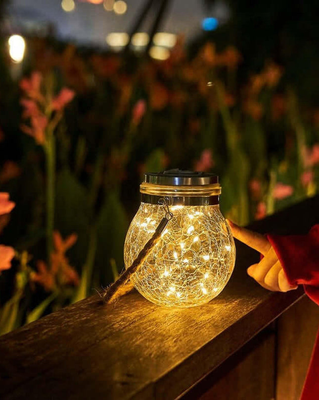 Lampa Ogrodowa Solarne ze Szkła – 4 Sztuki z Efektem Lodowych Szczelin, Nowoczesne Lampy do Ogrodu 4